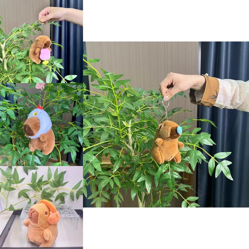 Charming Capybara Plush Keychain With Soft Fabric And Unique Colorful Styles