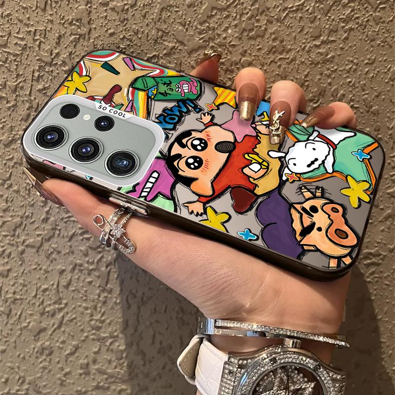 C-Crayon Shin-chans Case for Samsung Galaxy A36 A35 A34 A32 A30 A26 A25 A24 A23 A22 5G 4G A20 A16 A15 A14 A13 A12 Acrylic Cover