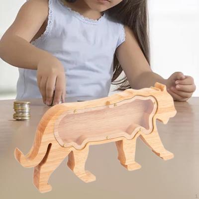 Animal Design Wooden Saving Box for Kids Money Storage