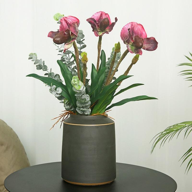 Artificial Flowers Orchid Wedding Party New Chinese Living Room Decoration Table Creative Flower Arrangement Hotel Layout