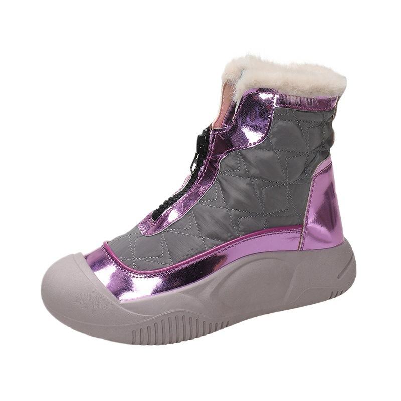 Winter velvet snow boots popular thick-soled Martin boots warm and thickened autumn and winter fur integrated short boots