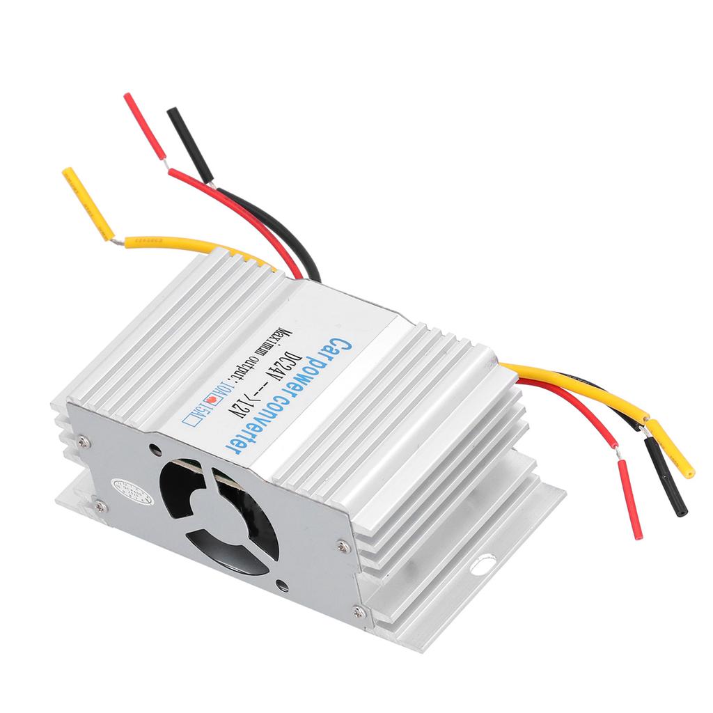 Convertidor de Voltaje de Fuente de Alimentación DC24V a 12V 10A Reemplazo para Coches Marino Energía Solar Eólica Emergencia