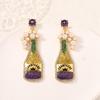 Popular Light Luxury Carnival Cute Wine Bottle Trendy Temperament Versatile New Earrings Stud Earrings