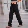 Washed Denim Multi-Pocket Heavy-Duty Casual Workwear Pants
