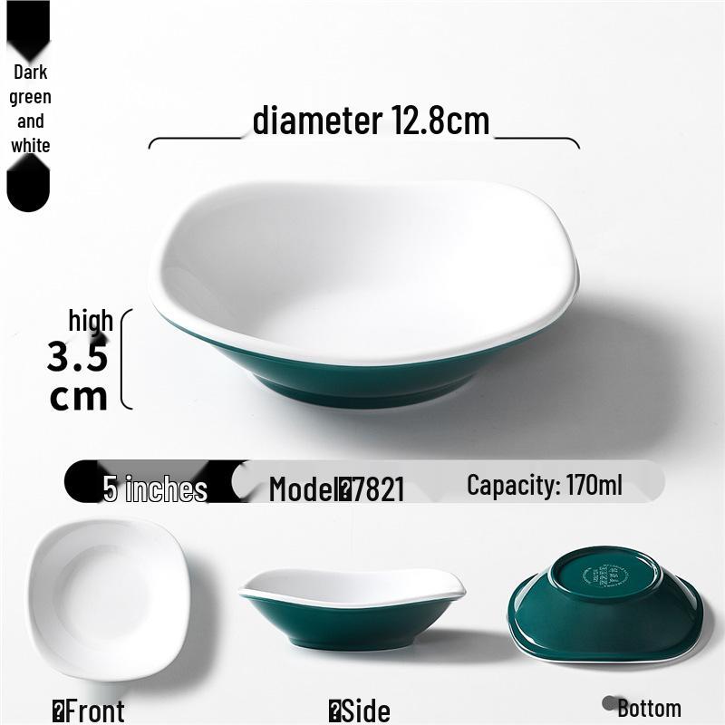 Zweifarbige Melamin-Tischware: Kleines Schalen- und Schalenset für Buffet und Grill-Dipsaucen.
