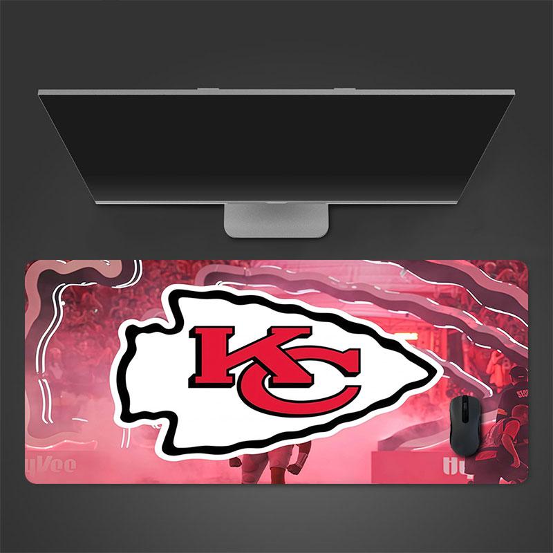 Kansas City Chiefs Mouse Pad, Large Gaming Desk Mat, Non-slip XXL Mousepad for Laptop & Tablet, Mini PC Playmat with Stitched Edges