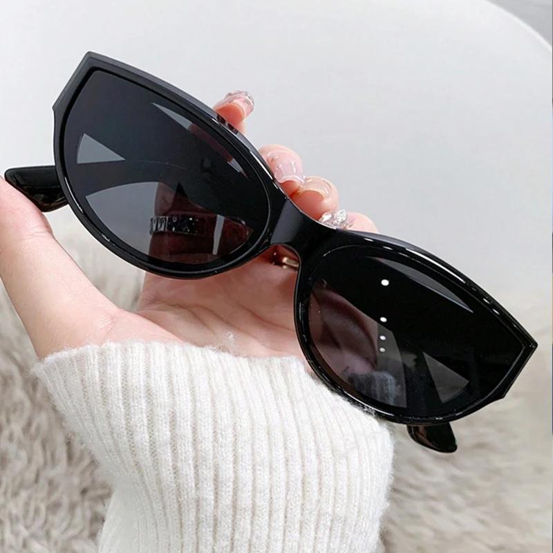 Fashion Men Small Cat Eye Sunglasses Vintage Designer UV400 Sun Protection Eyewear Summer Gafas De Sol