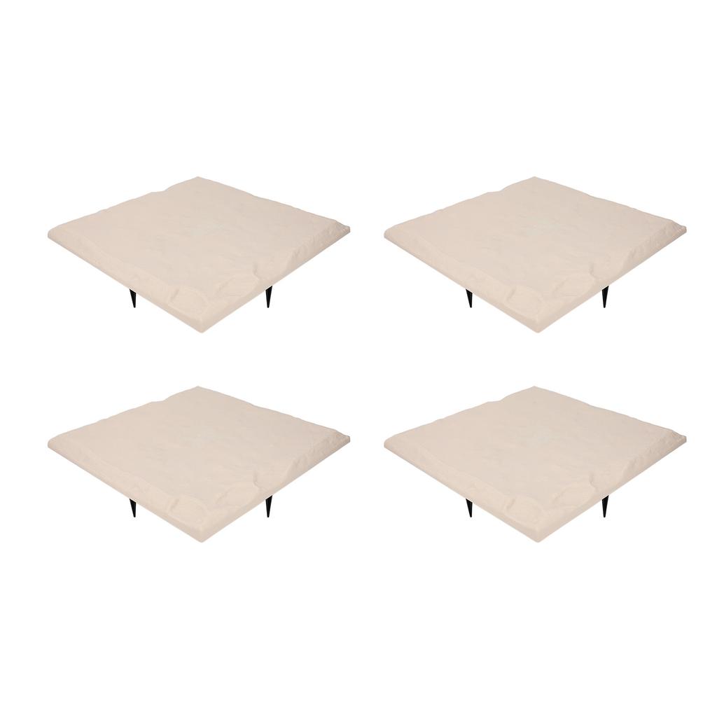 Stepping Stone with Ground Stakes Polypropylene Resin Weatherproof Garden Decor Stepping Stone for Lawn Outdoor