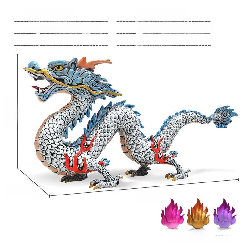 Chinesische Drachenmythologie Modell Pvc Statische Skulptur für Büro- oder Wohnzimmerausstellung