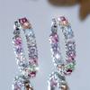 Elegant And Exquisite Rainbow-Colored Hoop Earrings, a Fashionable And Versatile Gift for My Wife This Christmas