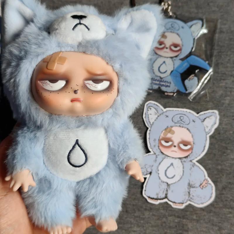 Sleepless Grumpipi Series Blind Box Kawaii Plush Doll Action Figure Backpack Decoration Toys model Mystery Box Birthday Gift