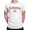 Herren Libanon Flagge Libanon T-Shirts Reine Baumwolle Oberteile Lustige Kurzarm Rundhals T-Shirts Übergrößen T-Shirts
