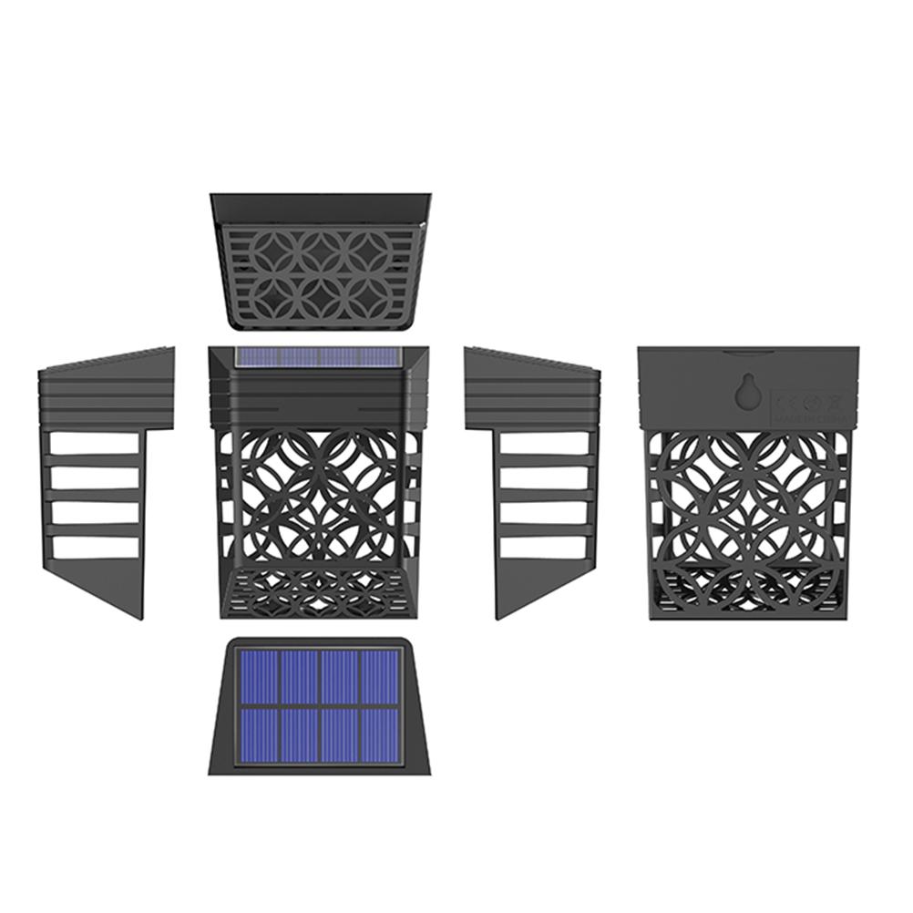 Pack of 4 Solar Fence Lighting Outdoor Solar Fence Lights IP54 Waterproof Wall Lights Solar Lights