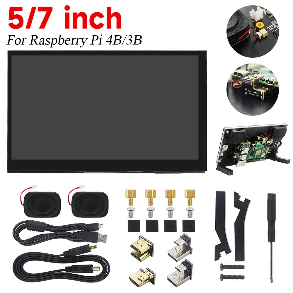 7 Inch IPS Touch Screen Display Monitor Module Kit for Raspberry Pi 4B/3B 1024x600 HDMI Display Monitor Board Replacement