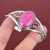 Rhodonite Gemstone Bangle 925 Sterling Silver Cuff Bracelet Elegant Jewelry Adjustable Bangle Handmade Bracelet Wedding Gifts Silver Jewelry