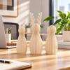 3D Printed Cat Statue Nordic Style Pray Girl Sculpture Christmas Reindeer Figurine  Office