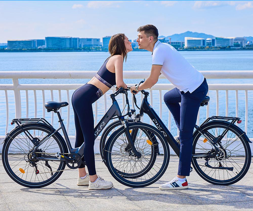 Bicicletă Electrică Pixar City Motor 250W 36V 10.4AH Autonomie Maximă 50Km Viteză Maximă 25Km/h 7 Viteze 27.5" Negru sau Gri