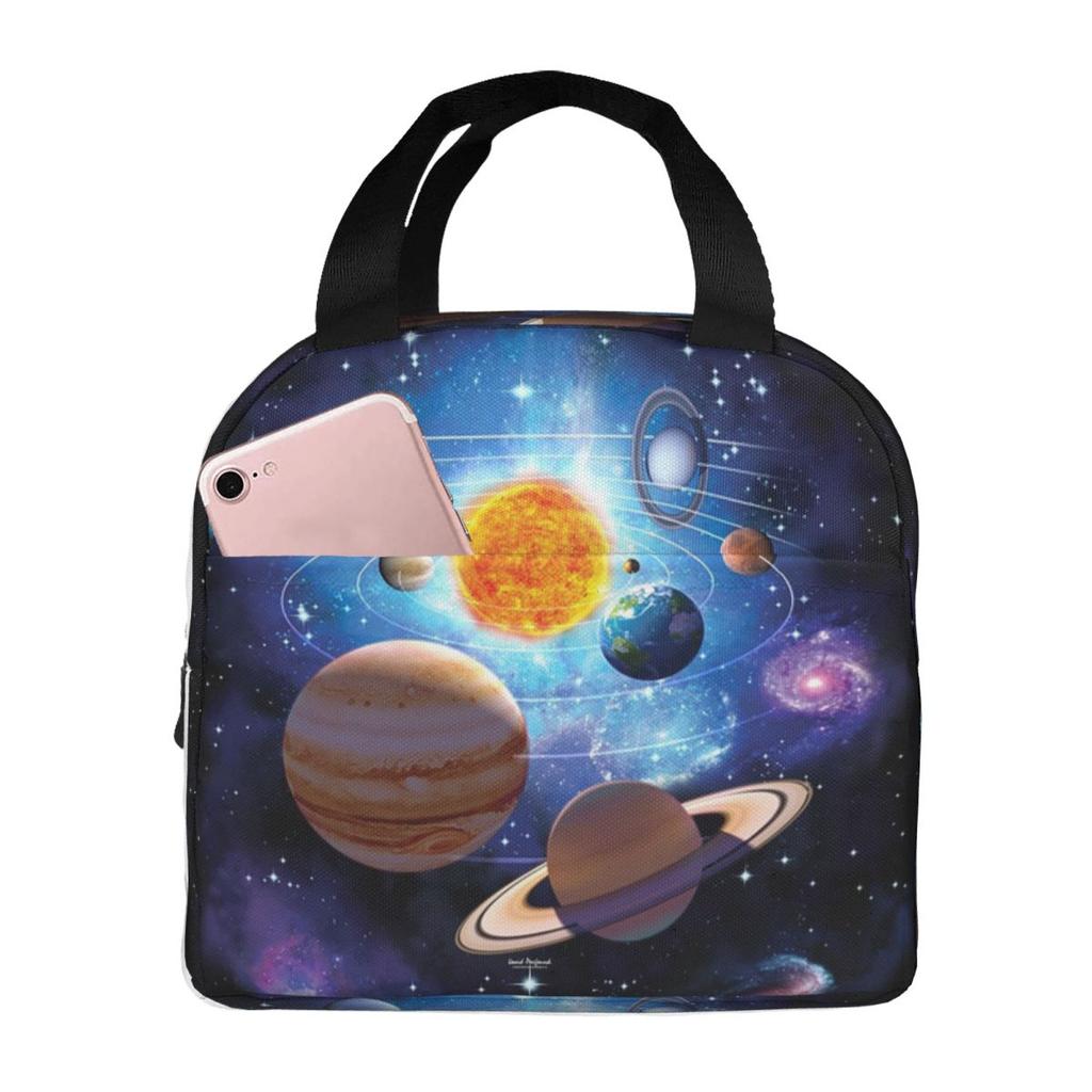 Solar System Space Planets Universe Insulated Lunch Bag for Kids School Cooler Thermal Food Box Tote Lunch Boxes Container