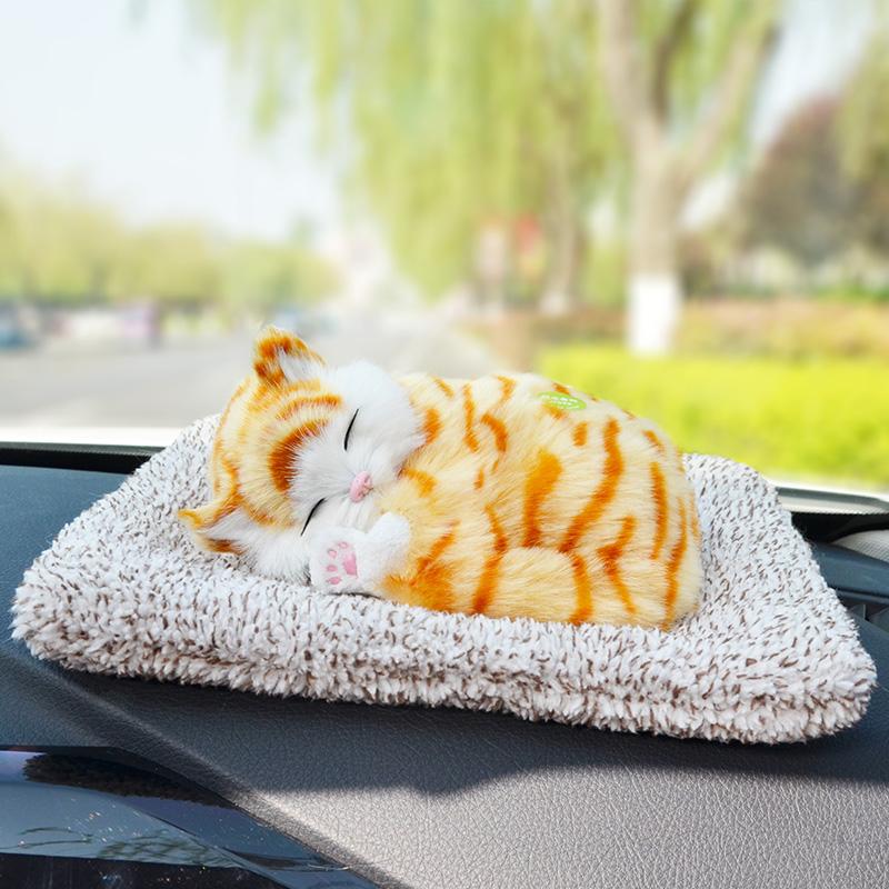 Simulation Mini Katze Niedliches Stoffkissen Plüschkatzen Mit Ton Kindergeburtstagsgeschenk Kreative Imitation Katzenornamente Heimdekorationszubehör