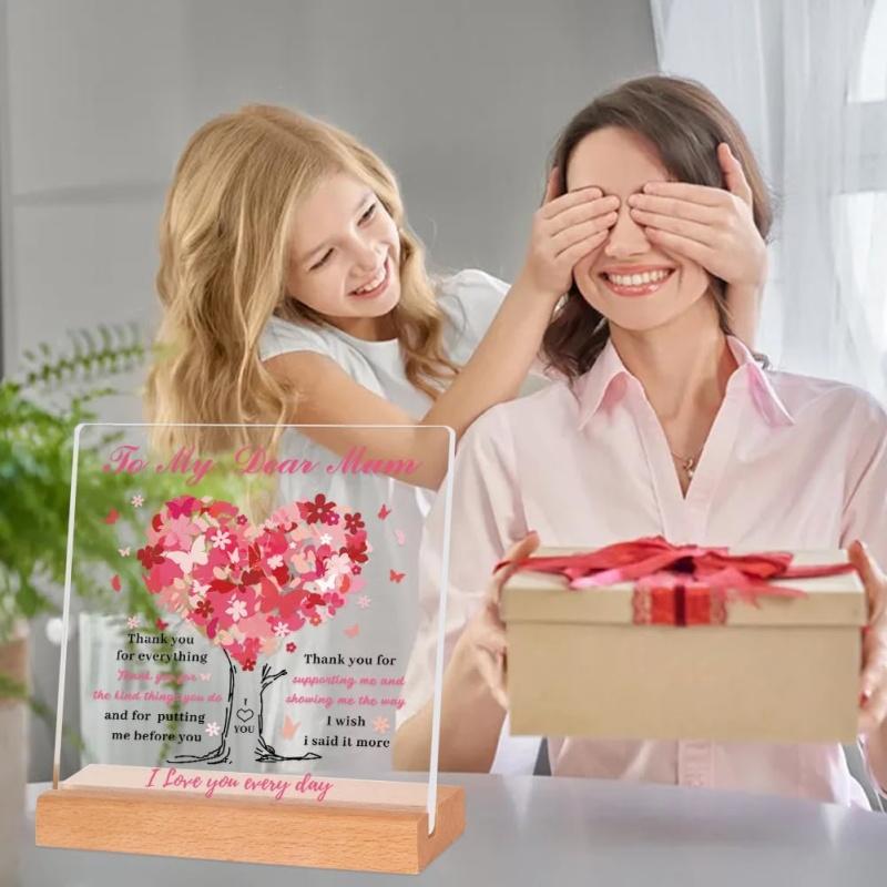 Acrylic Desk Plaque Decor Sign Birthday Mother's Day Gift for Mum from Daughter