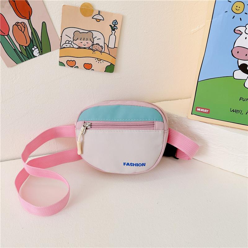 Modern Kids Casual Sling Bag Adorable Large Capacity Chest Bag In Green Pink Blue And Purple For Everyday Use