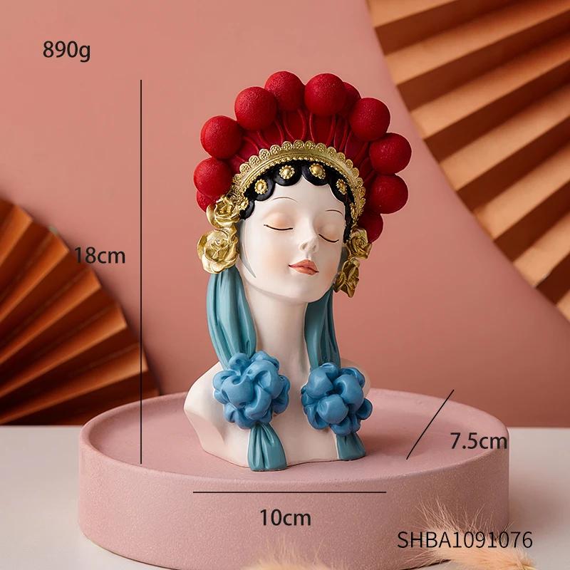 

Домашний декор в китайском стиле Пекинская опера, красивая статуэтка девушки, эстетичный офисный настольный шкаф, украшение из смолы, статуэтка девушки