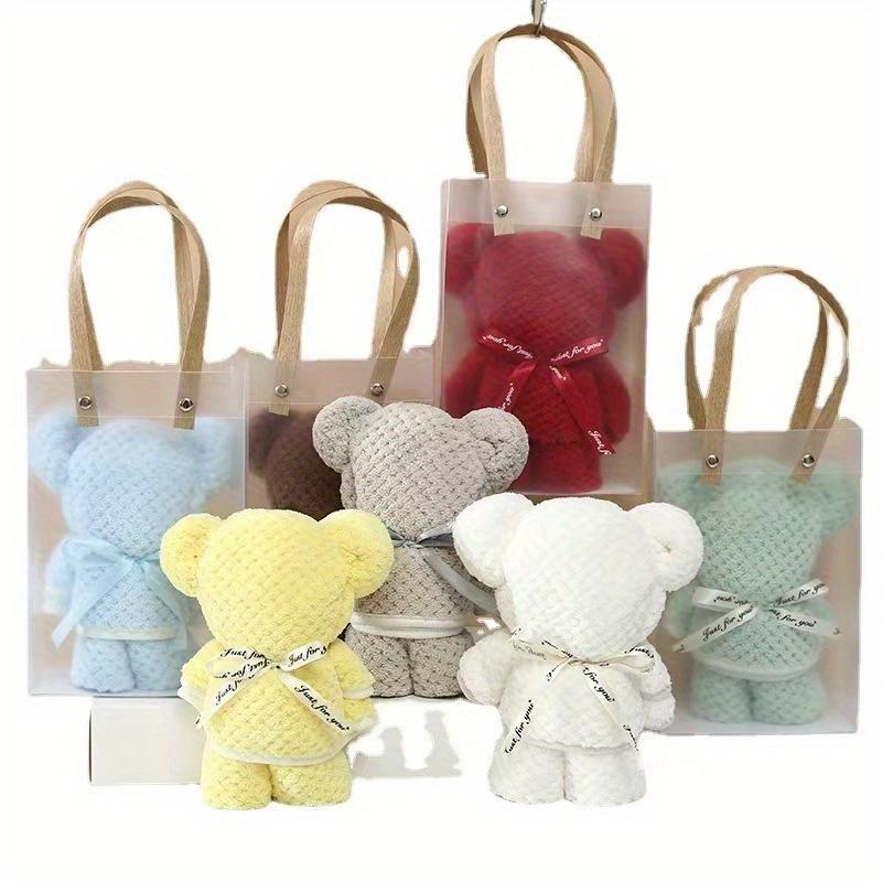 8pcs large cute towel bear set with gift box suitable for souvenir birthday party celebration gift party gift holiday gift wedding
