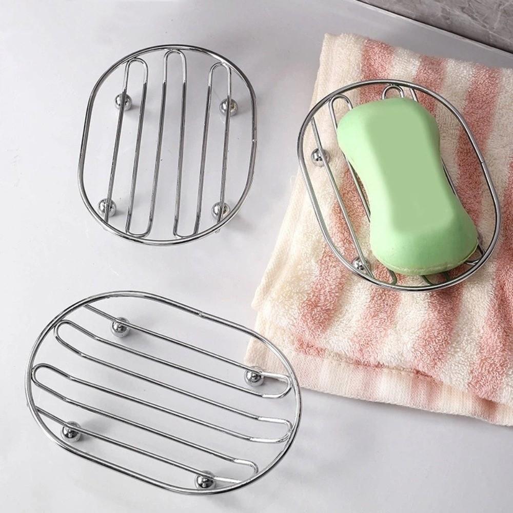 New Self Draining Stainless Steel Soap Rack Multifunctional Minimalist Style Soap Tray Bathroom Storage Rack Home Decor