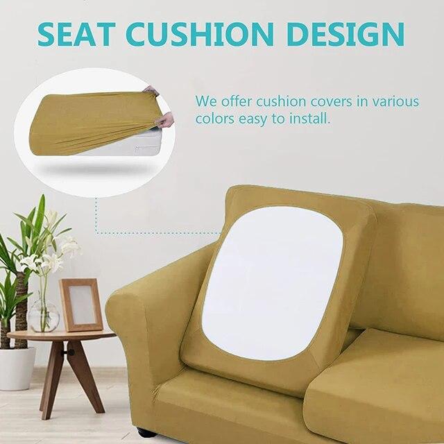 

Эластичные чехлы для диванов, чехлы на сиденья дивана для моющейся защиты мебели, чехол для дивана для гостиной с эластичным дном Back Cushion Cover