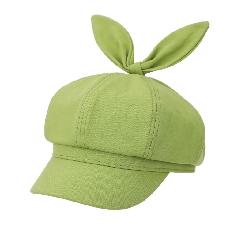 

Девочки Берет Субкультура Кроличьи Ушки Шляпа Художника Шляпа Художника Подарок на Хэллоуин Украшенная Кроличьими Ушками для Праздника зелёный