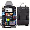 1pc Car Seat Back Organizer - Oxford Cloth Storage Bag with Tablet Stand, Cup Holder, Mesh Pocket, Easy Install & Remove, Car Seat Back Organizer