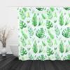 Unique Plant Leaves Pattern Shower Curtain Waterproof Mildew Proof Bathroom Curtain Decoration150x180cm