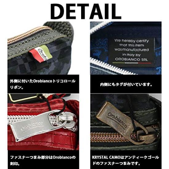 OROBIANCO Pencil PRICK RY CORONA Perfect for office Perfect as a Made in Custom-Made Case, DOLLARO. Unisex. use. gift. Italy. (CAMO-GRIGIO)