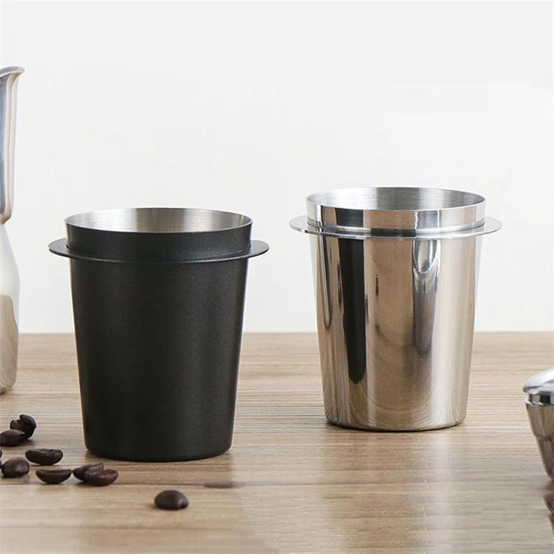51/53/58mm Coffee Dosing Cup Stainless Steel Sniffing Mug for Espresso Machine Wear Resistant Coffee Dosing Cup Powder Feeder