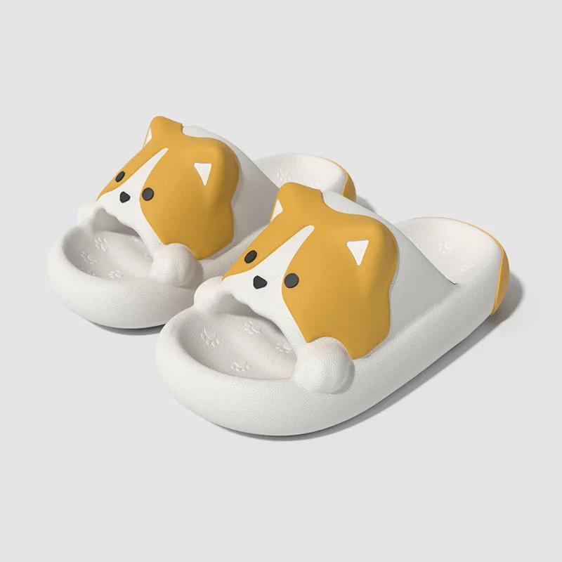 

Cartoon Dog Slippers for Women Summer Sandals Cute for Outdoor and Indoor Bathroom Home Slippers Soft Bottom Anti Slip 42-43 жовтий