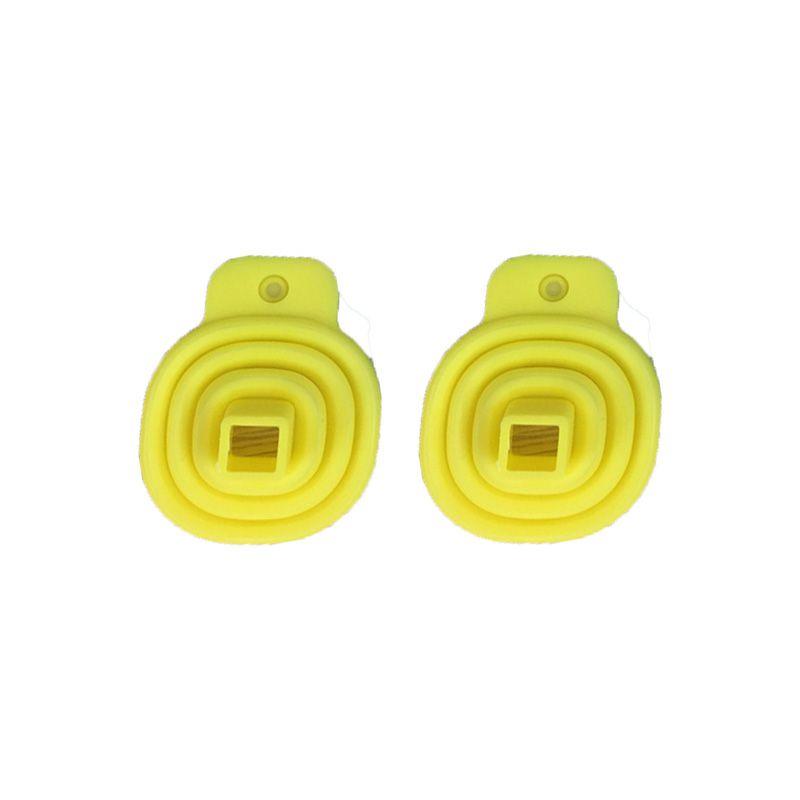 

Выдвижные 2 слота Портативные воронки для дома и кухни Удобное хранение жёлтый