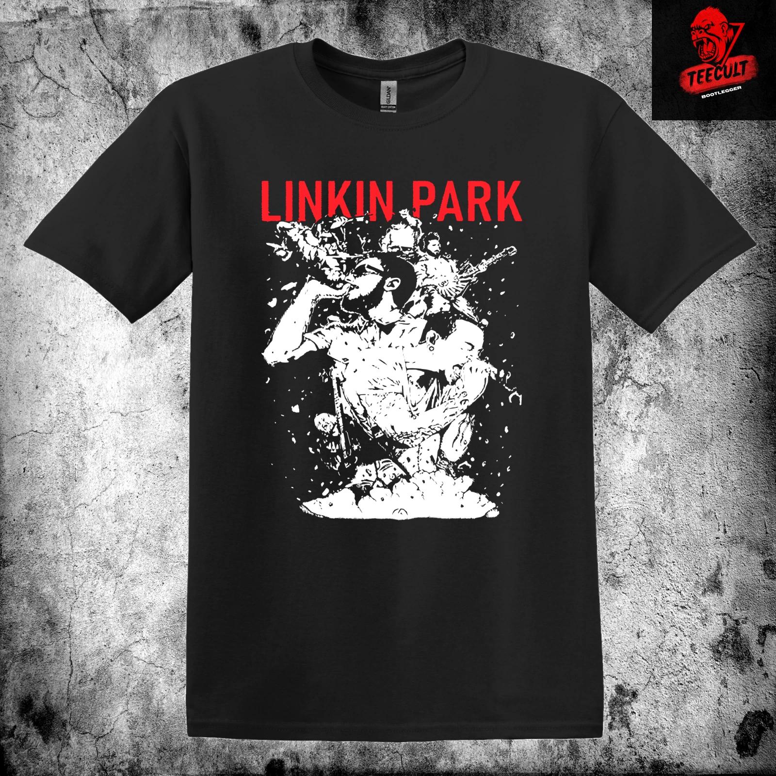Men s and Women s T-shirts Linkin Park Heavy Metal Rock Tee Unisex Heavy Cotton S