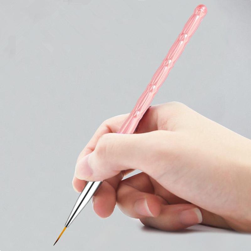 3 Stück/Set Nail Art Pinsel Nail Art Liner Pinsel Für Detaillierte Linien Feine Zeichen-Liner-Pinsel UV-Gel-Lack Malerei Nageldesign-Werkzeug