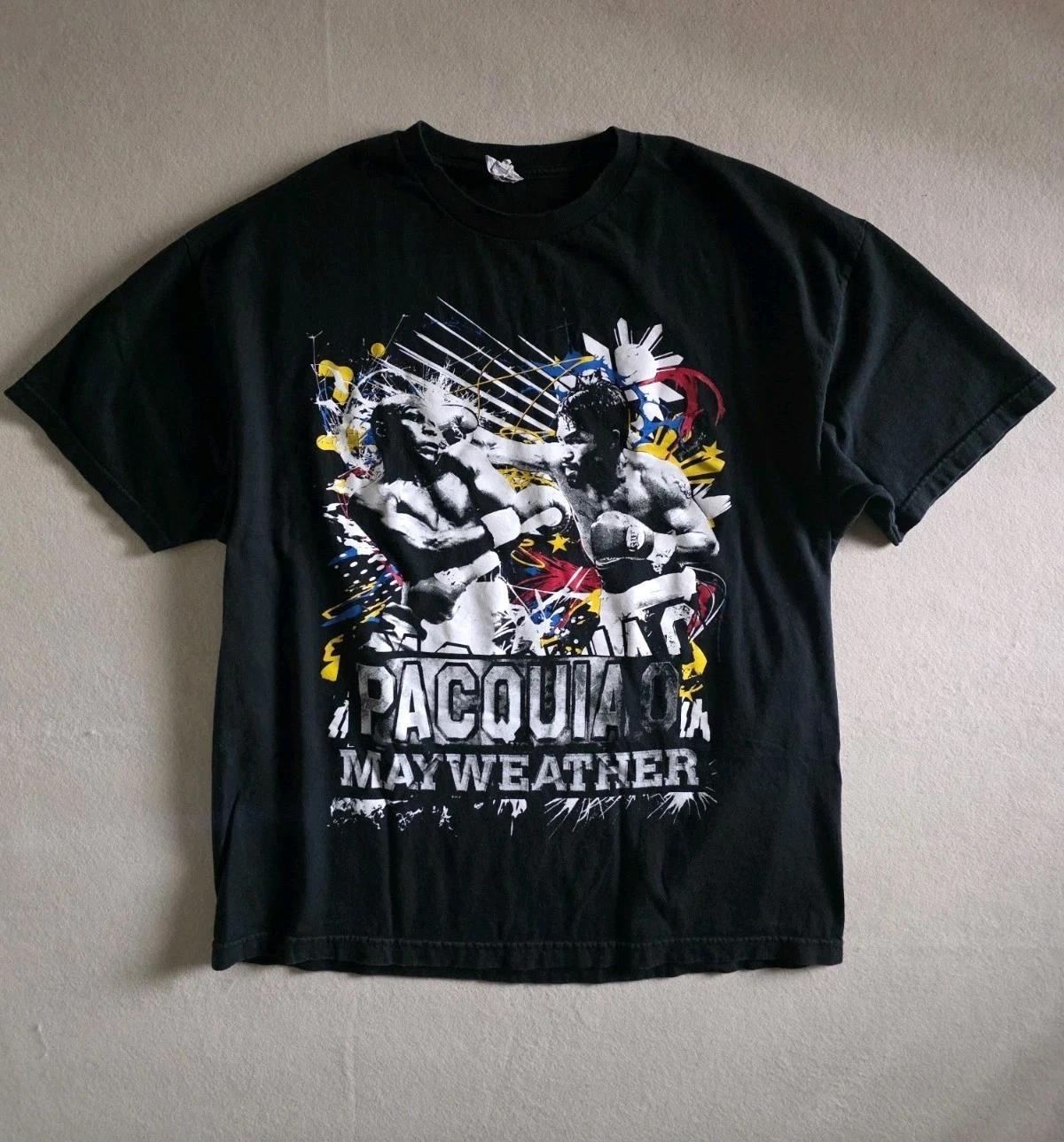 Manny Pacman Pacquiao vs Floyd Money Mayweather Jr. Boxing Fight Tshirt Tee XXL XL
