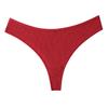 Low Waist Plus Size Solid Color Panties Breathable Sports Triangle Women’s Thong Panties
