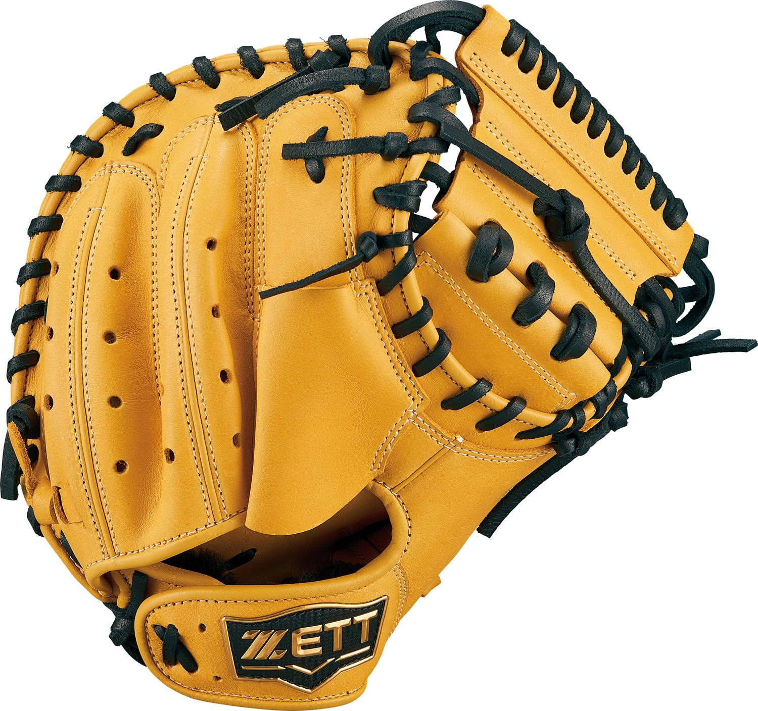 

ZETT Youth Baseball Softball Ground True Yellow BJCB76522F Catcher s Mitt, Hero, Left-Handed Throw, (5400),