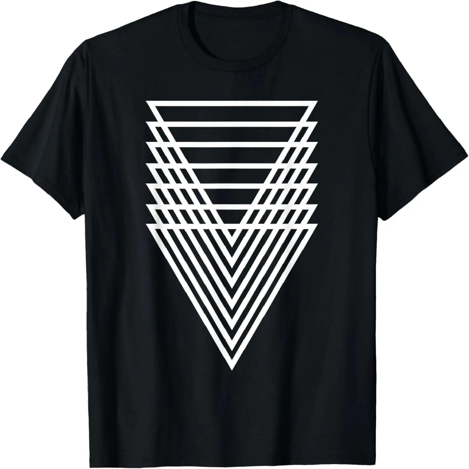 

Cool Design Geometric Repeating Triangles Streetwear T-Shirt XXXXXL чорний