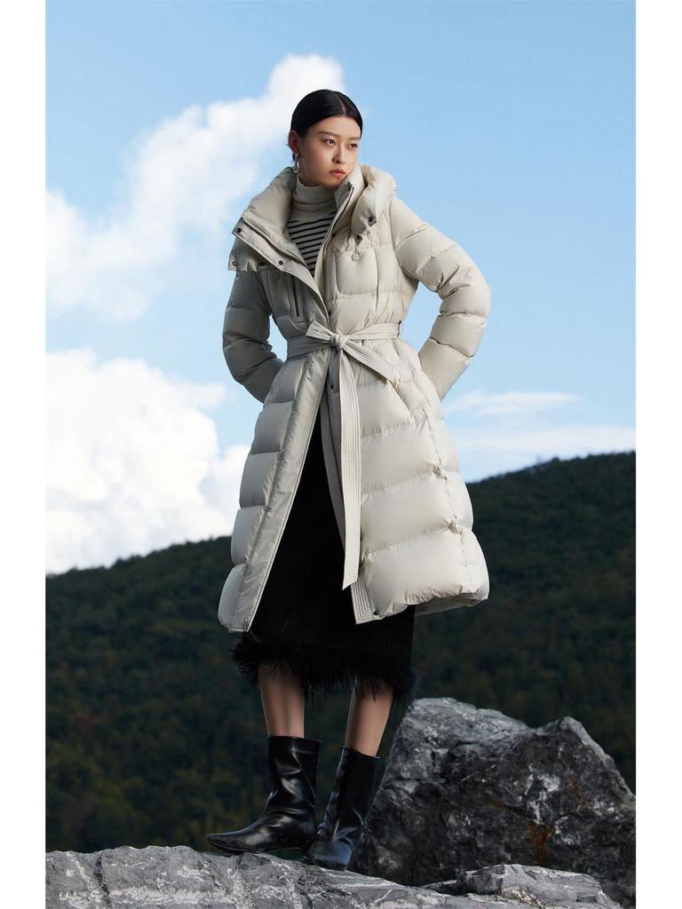 Women's Luxury Hooded Down Jacket - Winter Fashion, Warm, Long, and Thickened Design