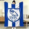 Sheffield Wednesday Druck Flanelldecke, Hohe Qualität, Bequem für alle Jahreszeiten, Heimdekoration, Wärme und Komfort, Perfekt für Weihnachtsgeschenke