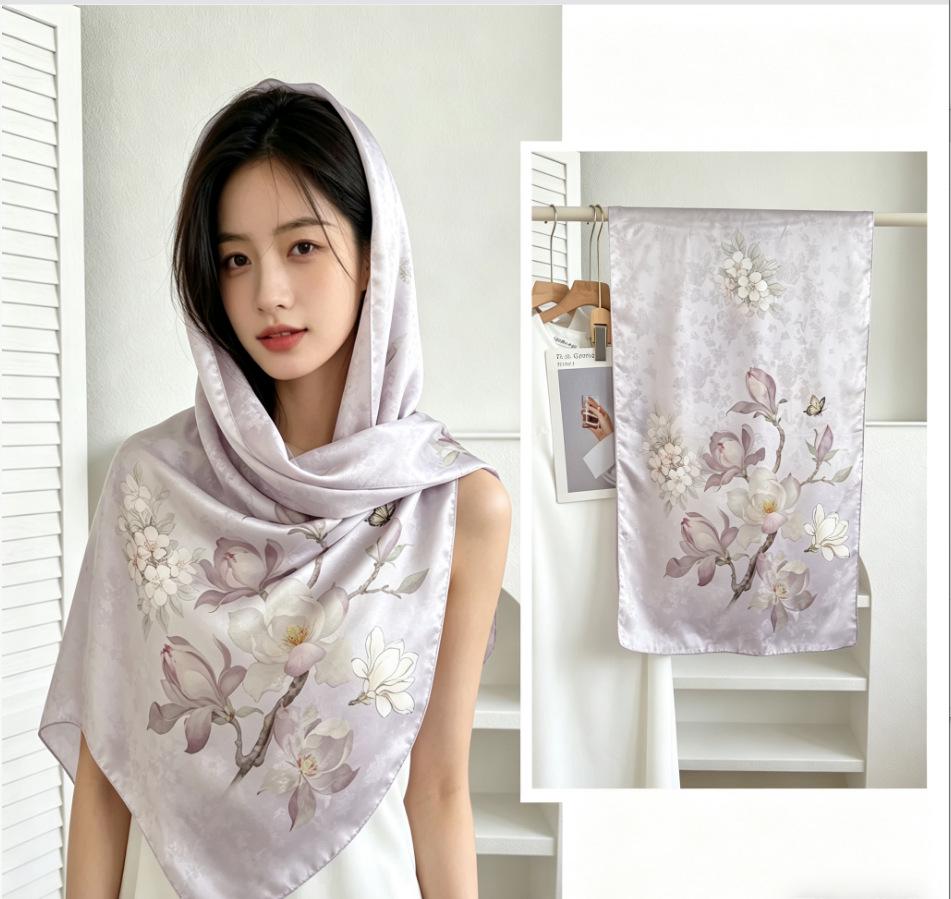 Mulberry Silk Jacquard Scarf and Shawl - Chinese Style Mother s Day Gift