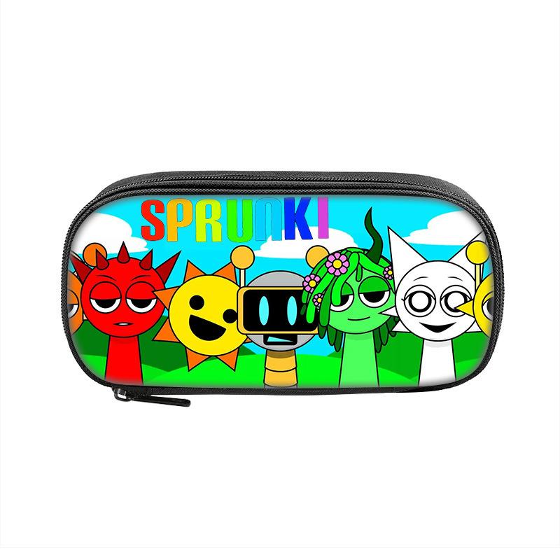 Rhythm Box Printed Pencil Bag Sprunki Music Game Elementary And Secondary School Children'S Pencil Stationery Bag