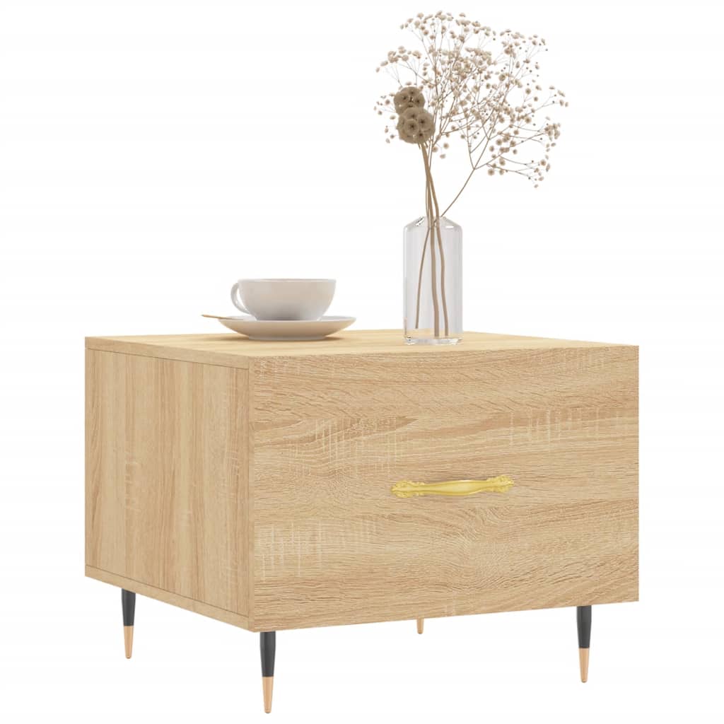  Coffee Tables, 2 Pcs, Sonoma Oak, 50x50x40 Cm
