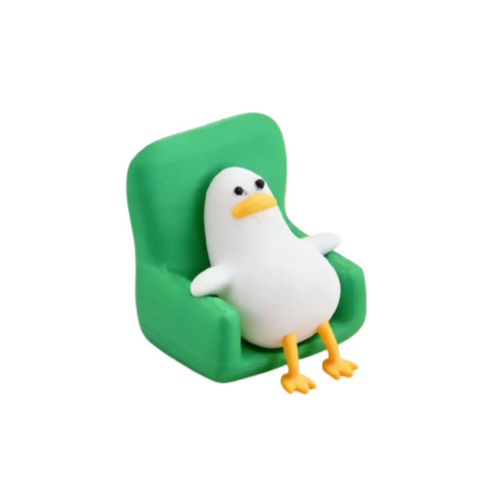 

Creative Design Duck Desk Ornament Decorations Duck Model Toy 3D Printed Duck Ornaments Home Decor зелений