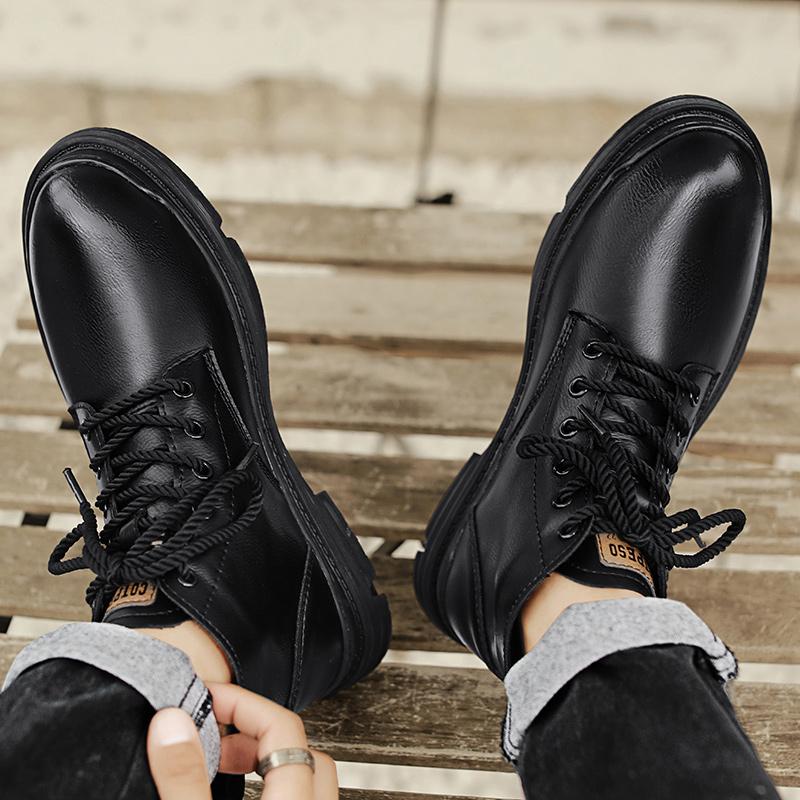 Men's Shoes Handmade Men Boots Genuine Leather Male Booties Outdoor Vintage Boots Ankle Work Boots Men Fashion Motorcycle Boots