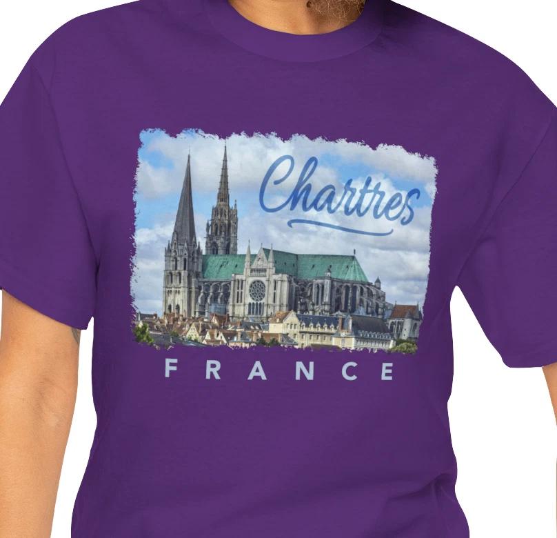 Chartres Cathedral Chartres France T shirt | Watercolor Cityscape Tee 3XL